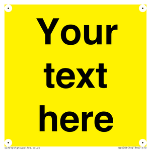 Custom Warning: Blank (yellow) sign